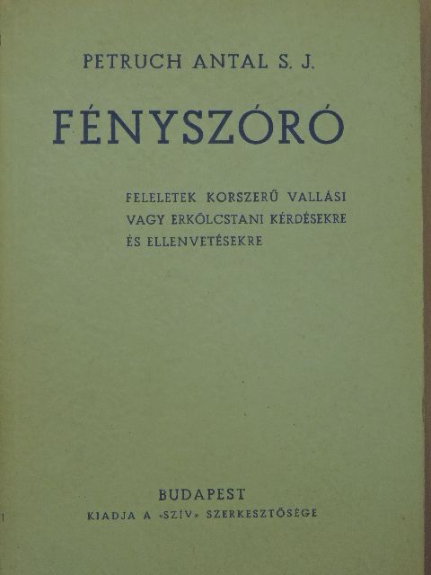 Petruch Antal - Fényszóró [antikvár]