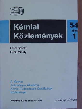 H. Charcosset - Kémiai Közlemények 1980/1-4. [antikvár]
