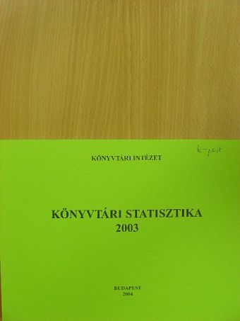 Könyvtári statisztika 2003 [antikvár]