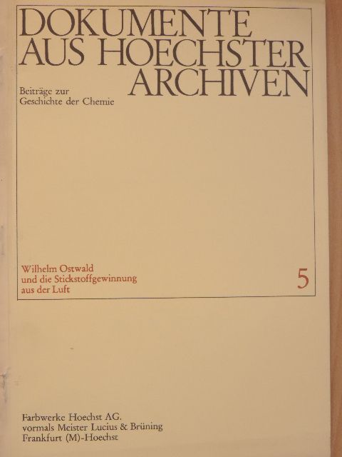 Dokumente aus hoechster Archiven 5. [antikvár]