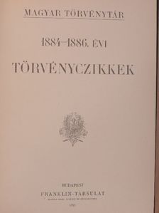 1884-1886. évi törvényczikkek [antikvár]