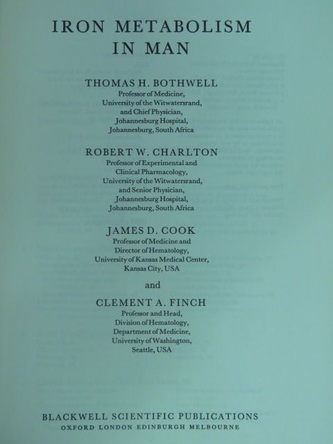 Clement A. Finch - Iron Metabolism in Man [antikvár]