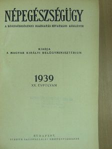 Dr. Beznák Aladár - Népegészségügy 1939. január-december [antikvár]
