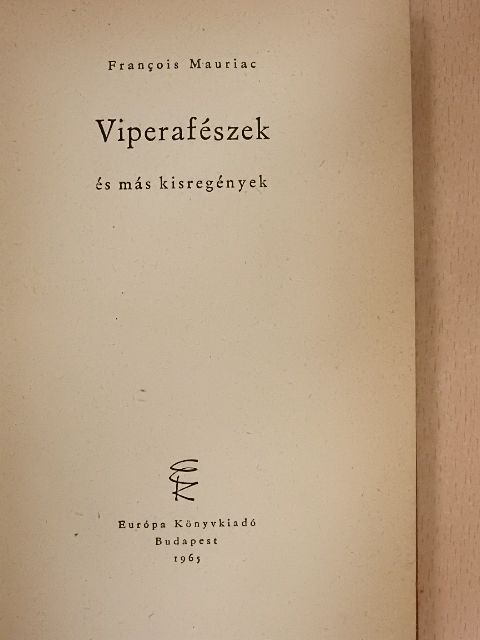 Francois Mauriac - Viperafészek [antikvár]