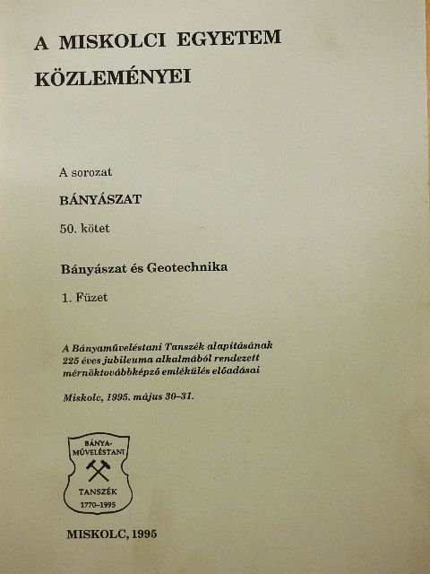 Bohus G. - A Miskolci Egyetem közleményei 50/1. [antikvár]