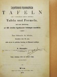 S. Stampfer - Logarihtmisch-trigonometrische Tafeln [antikvár]