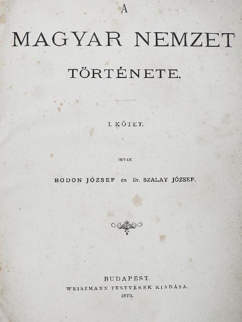 Bodon József - A magyar nemzet története I-II. [antikvár]