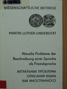 I. A. Sternin - Aktuelle Probleme der Beschreibung einer Sprache als Fremdsprache [antikvár]