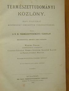 Természettudományi Közlöny 1906. január-december/Pótfüzetek a Természettudományi Közlönyhöz 1906. január-december [antikvár]