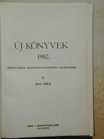 Új könyvek 1982. II. (töredék) [antikvár]