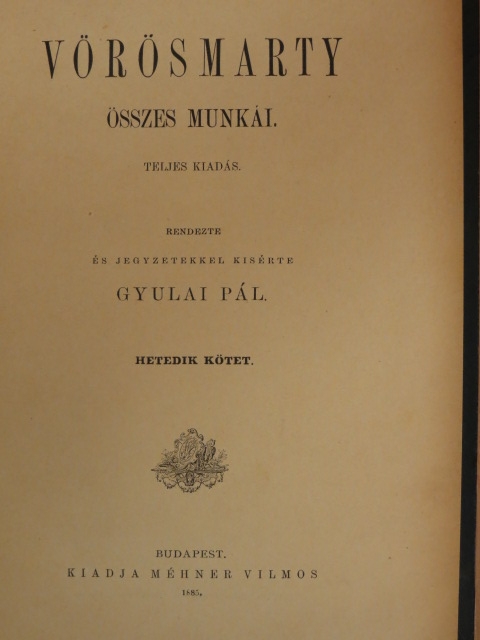 Vörösmarty Mihály - Vörösmarty összes munkái VII. [antikvár]