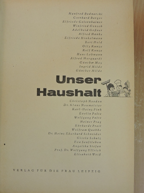 Adelheid Geßner - Unser Haushalt [antikvár]