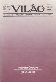 CZÉRE GYÖNGYVÉR - Világ - Repertórium (1910-1912) [antikvár]
