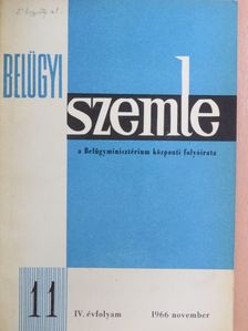 Anda János - Belügyi Szemle 1966. november [antikvár]