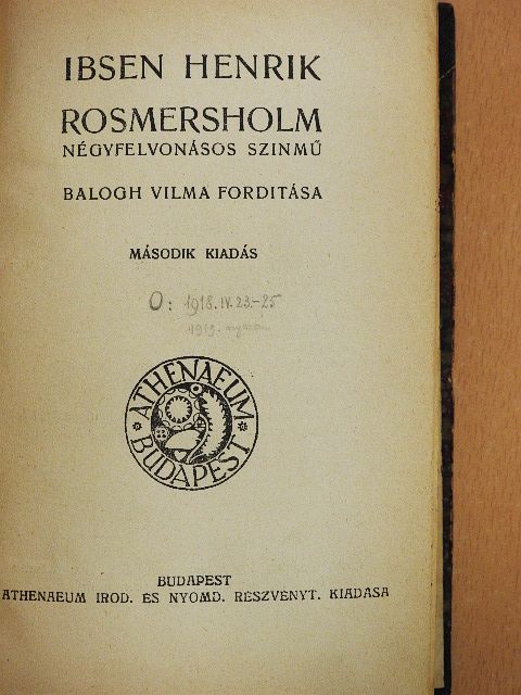 Bernhard Shaw - Rosmersholm/A trónelkövetők/A sors embere [antikvár]