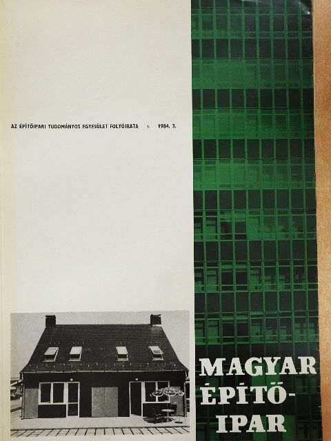 Dr. Petró Bálint - Magyar Építőipar 1984/3. [antikvár]