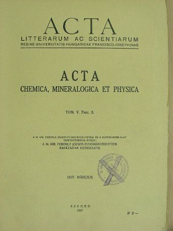 Thury Géza - Acta litterarum ac scientiarum regiae Univeritatis Hungaricae Francisco-Iosephinae V./3. [antikvár]