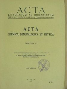 Thury Géza - Acta litterarum ac scientiarum regiae Univeritatis Hungaricae Francisco-Iosephinae V./3. [antikvár]