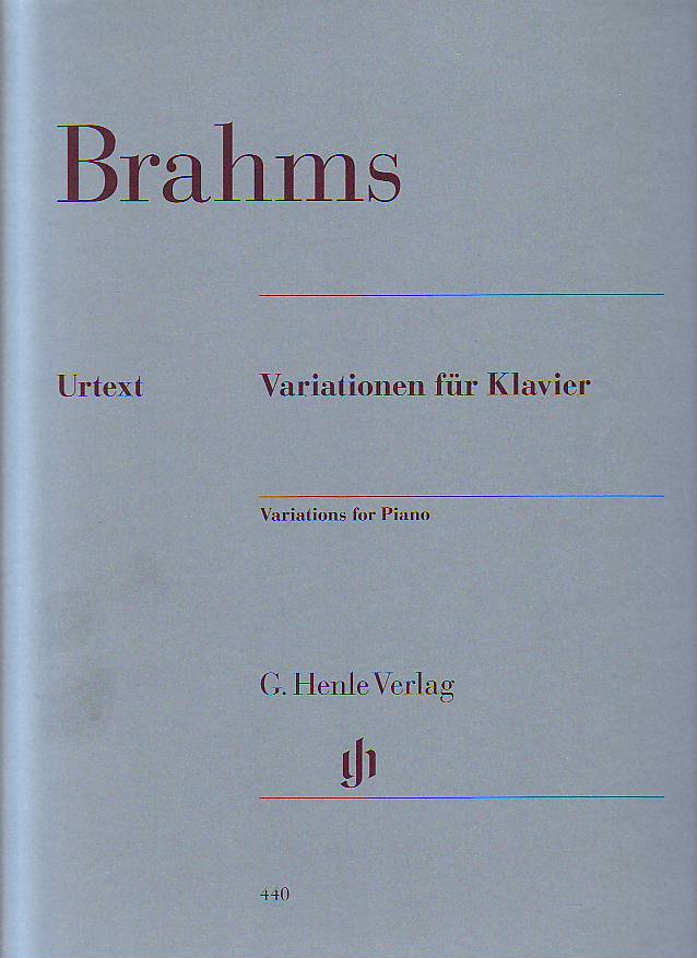 BRAHMS... - VARIATIONEN FÜR KLAVIER URTEXT (McCORKLE / GERLACH/KANN / HERTTRICH / KRAUS)