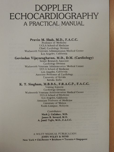A. Jamil Tajik - Doppler Echocardiography [antikvár]