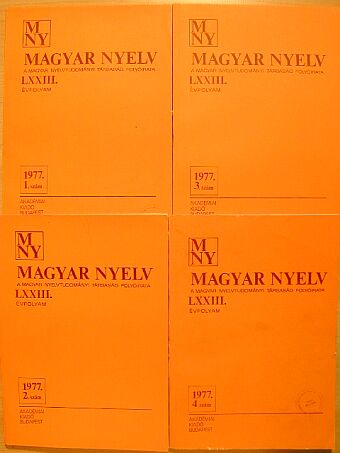 A. Kövesi Magda - Magyar Nyelv 1977/1-4. [antikvár]