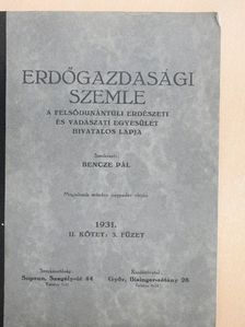 Dr. vitéz Bokor Rezső - Erdőgazdasági Szemle 1931. II/3. [antikvár]