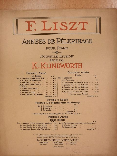 F. Liszt - Au bord d'une source [antikvár]