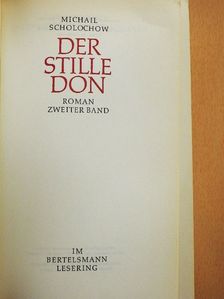 Michail Scholochow - Der Stille Don I-II. [antikvár]