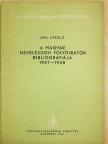 Jáki László - A magyar nevelésügyi folyóiratok bibliográfiája 1937-1958 [antikvár]