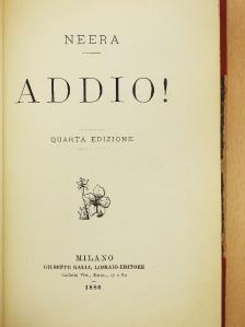 Anna Radius Zuccari - Addio! [antikvár]