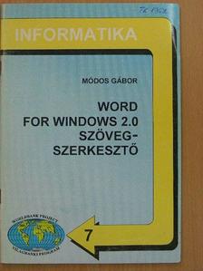 Módos Gábor - Word for Windows 2.0 szövegszerkesztő [antikvár]