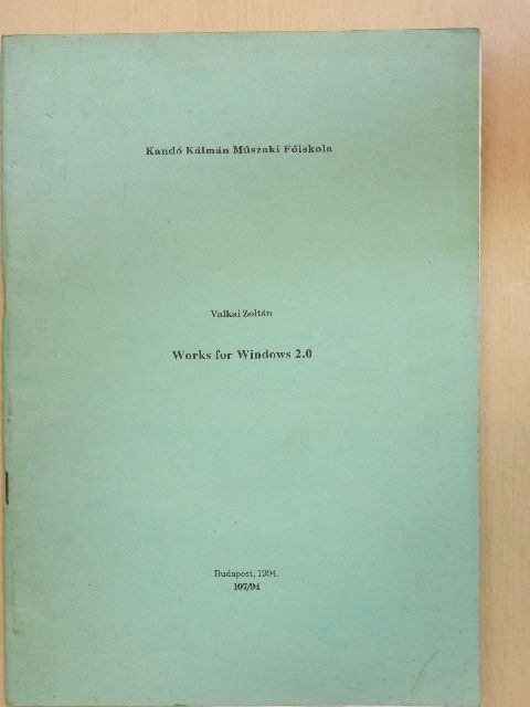 Valkai Zoltán - Works for Windows 2.0 [antikvár]