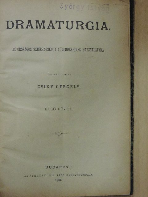Dramaturgia 1-2. füzet [antikvár]