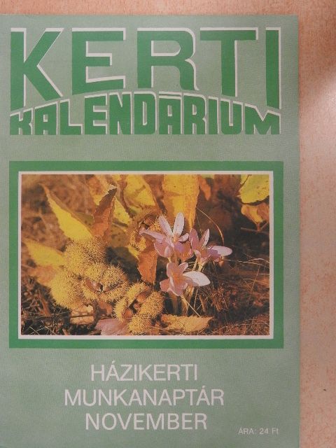 Biza Klára - Kerti Kalendárium 1990. november [antikvár]