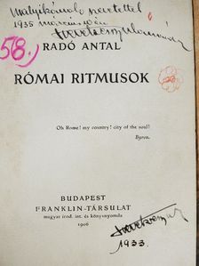 Radó Antal - Római ritmusok [antikvár]