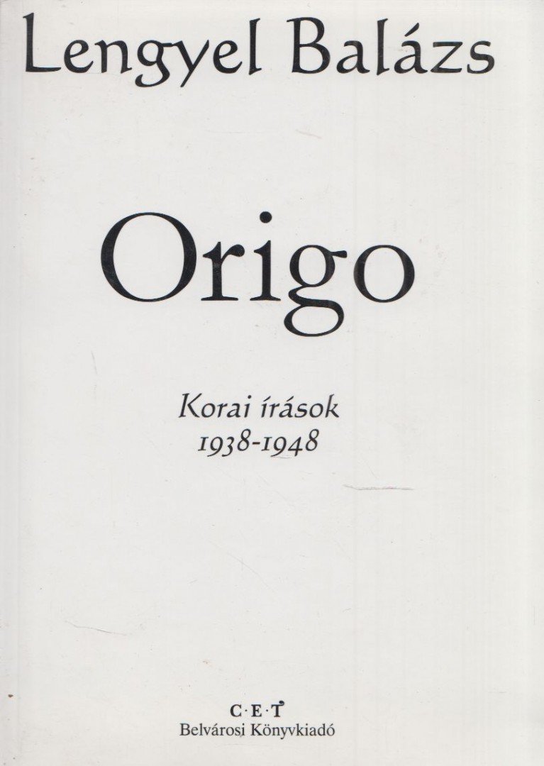 LENGYEL BALÁZS - Origo (dedikált) [antikvár]
