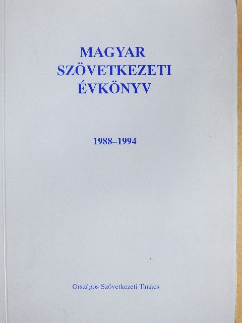 Magyar Szövetkezeti évkönyv 1988-1994 [antikvár]