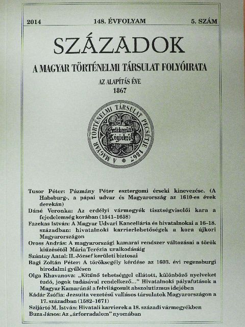 Bagi Zoltán Péter - Századok 2014/5. [antikvár]