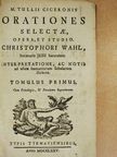 M. Tullii Ciceronis - Orationes selectae, opera, et studio I. [antikvár]