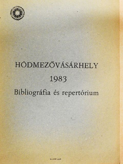 Hódmezővásárhely 1983 [antikvár]