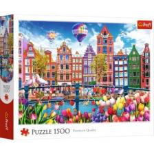 Trefl: Színes Amszterdam puzzle - 1500 darabos