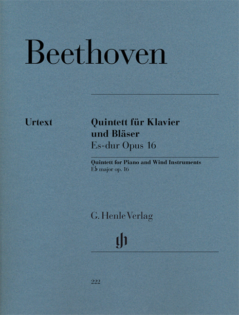 BEETHOVEN - QUINTETT FÜR KLAVIER UND BLAESER ES-DUR OP.16 URTEXT