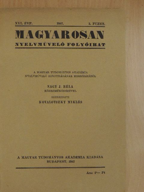 Batizi László - Magyarosan 1947/3. [antikvár]