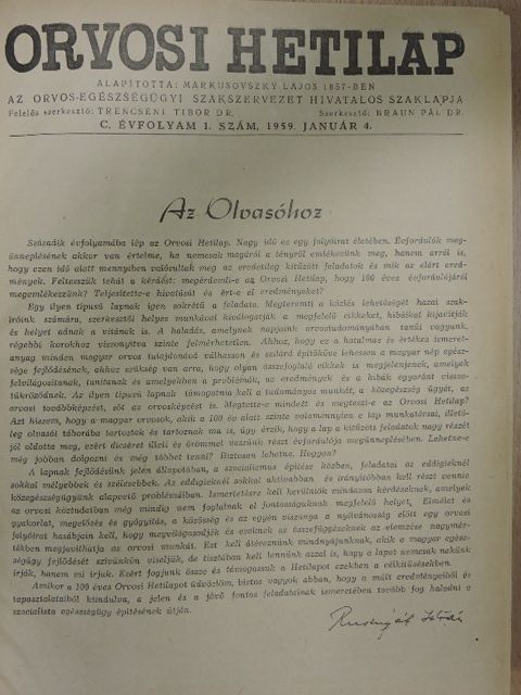 Ács Miklós - Orvosi Hetilap 1959. január-december I-II. [antikvár]
