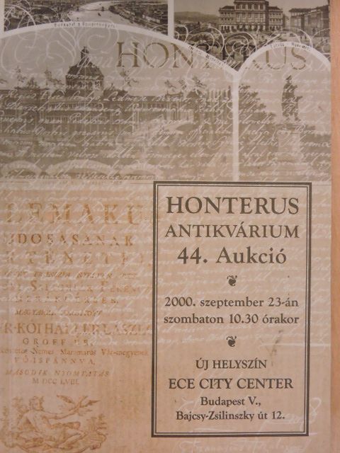 Honterus Antikvárium 44. Aukció [antikvár]
