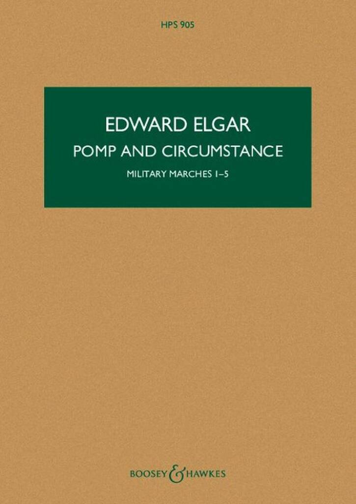 ELGAR - PPOMP AND CIRCUMSTANCE. MILITARY MARCHES 1-5 OP.39 FOR FULL ORCHESTRA. SCORE