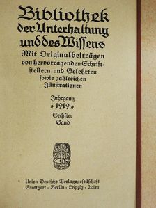 Eva Saldern - Bibliothek der Unterhaltung und des Wissens 1919/6. (gótbetűs) [antikvár]