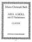 BACH, J.CHR. - ARIA a-MOLL MIT 15 VARIATIONEN FÜR CLAVIER