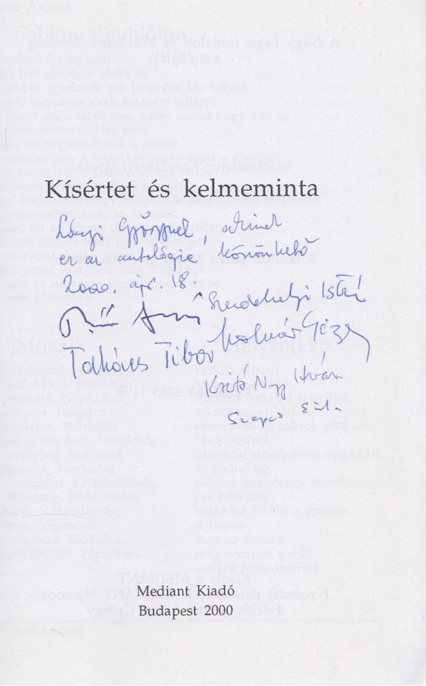 SZERDAHELYI ISTVÁN (SZERK.) - Kísértet és kelmeminta (Dedikált) [antikvár]