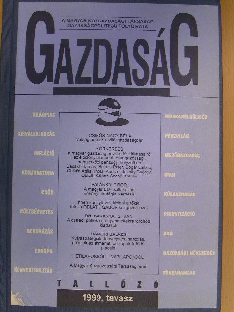 Antal László - Gazdaság 1999. tavasz-ősz/2000. tavasz/2002. tavasz-ősz [antikvár]